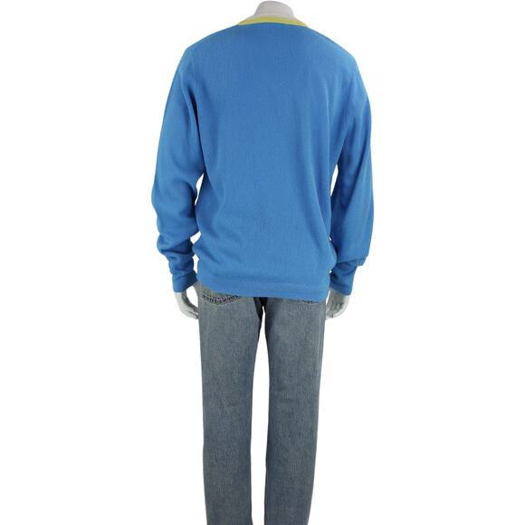 Vintage Izod Of London Baby Blue Country Preppy Yacht Boat Grandpacore Sweater - Picture 2 of 4